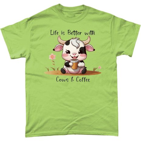 Life is better with cows & coffee T-Shirt Life is better with cows & coffee T-Shirt Kiwi