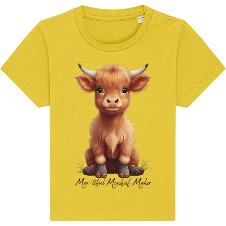 Moo-tiful Mischief Maker Kids T-Shirt Moo-tiful Mischief Maker Kids T-Shirt Golden Yellow