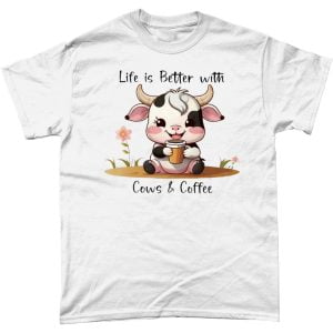 Home Page 21 Life is better with cows & coffee T-Shirt White