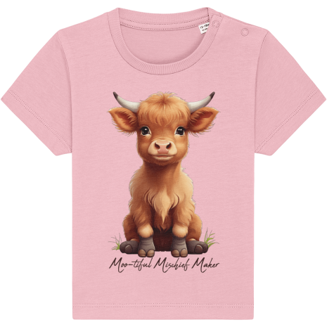 Moo-tiful Mischief Maker Kids T-Shirt Moo-tiful Mischief Maker Kids T-Shirt Cotton Pink
