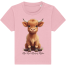 Moo-tiful Mischief Maker Kids T-Shirt Cotton Pink
