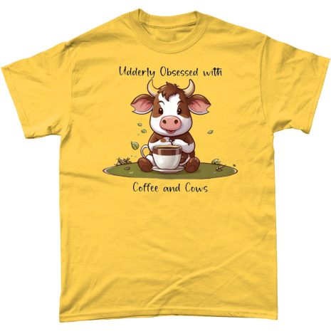 Udderly Obsessed with Coffee and Cows Tee Udderly Obsessed with Coffee and Cows Daisy Tee