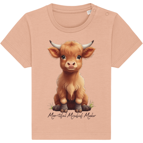Moo-tiful Mischief Maker Kids T-Shirt Moo-tiful Mischief Maker Kids T-Shirt Fraiche Peche