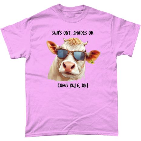 Sun's Out, Shades On, Cows Rule OK! Sun's Out, Shades On, Cows Rule OK! Light Pink